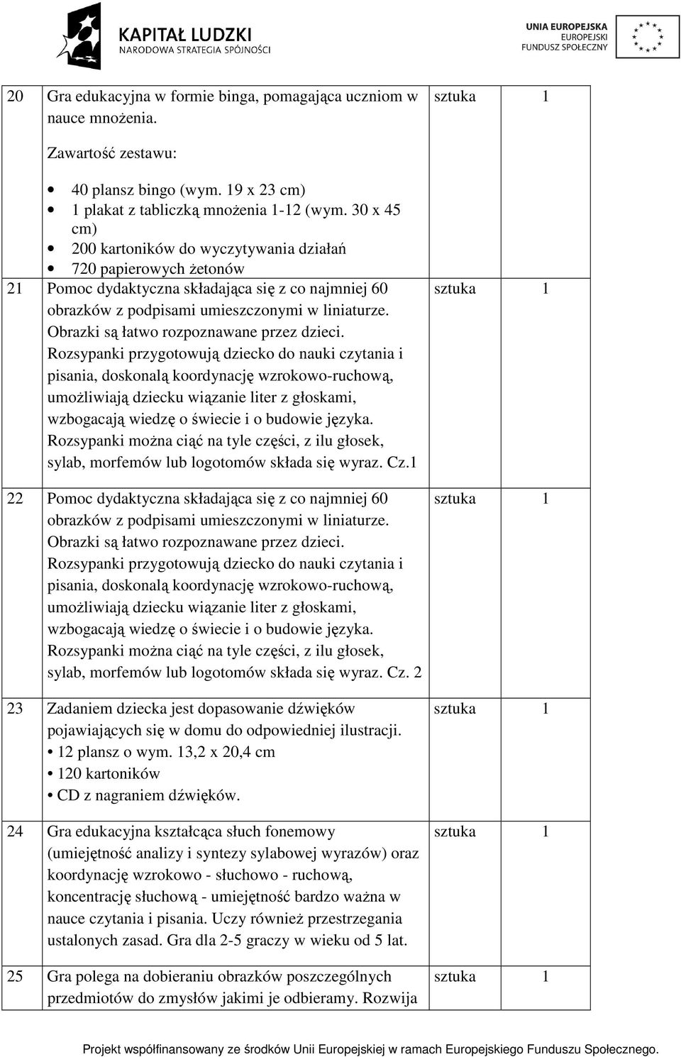 Obrazki są łatwo rozpoznawane przez dzieci.