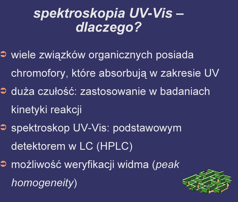 zakresie UV duża czułość: zastosowanie w badaniach kinetyki