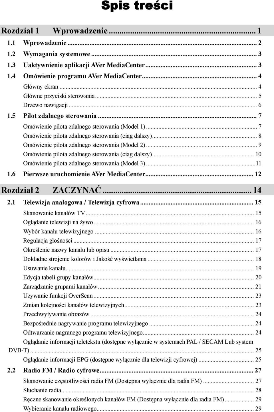 .. 8 Omówienie pilota zdalnego sterowania (Model 2)... 9 Omówienie pilota zdalnego sterowania (ciąg dalszy)... 10 Omówienie pilota zdalnego sterowania (Model 3)...11 1.