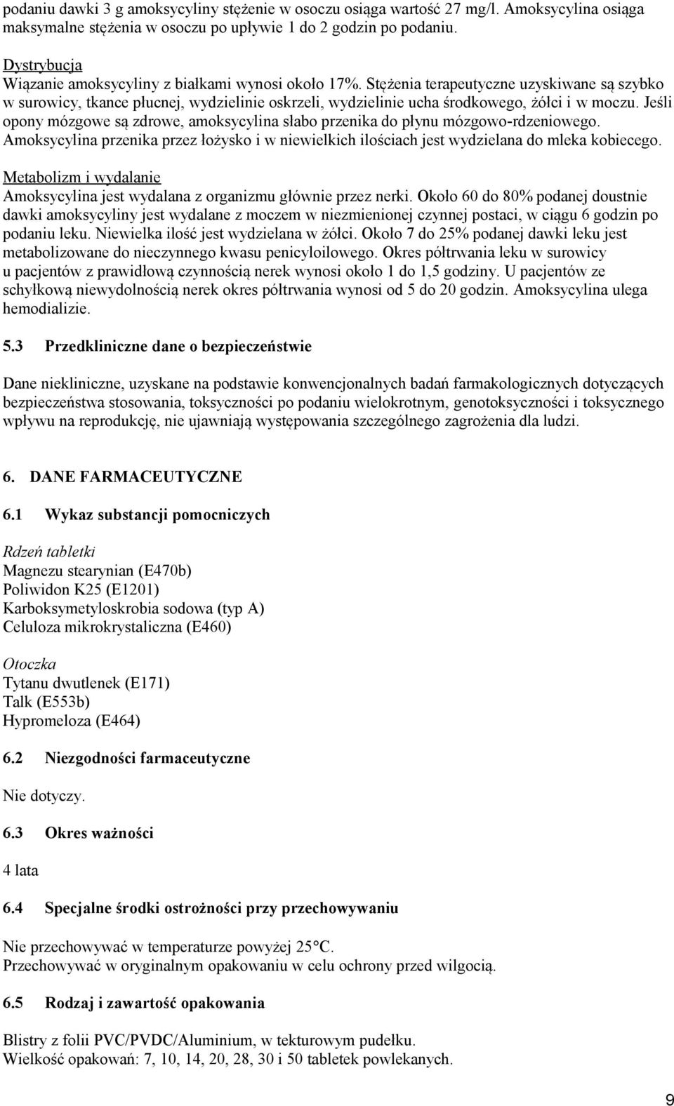 Stężenia terapeutyczne uzyskiwane są szybko w surowicy, tkance płucnej, wydzielinie oskrzeli, wydzielinie ucha środkowego, żółci i w moczu.