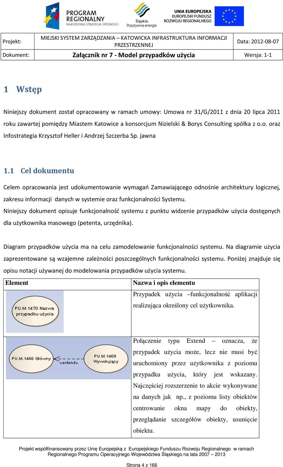 Niniejszy dokument opisuje funkcjonalność systemu z punktu widzenie przypadków użycia dostępnych dla użytkownika masowego (petenta, urzędnika).