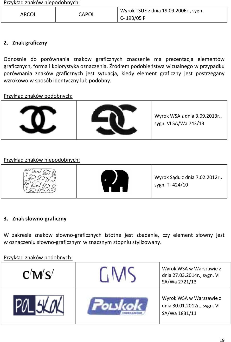 Źródłem podobieństwa wizualnego w przypadku porównania znaków graficznych jest sytuacja, kiedy element graficzny jest postrzegany wzrokowo w sposób identyczny lub podobny.