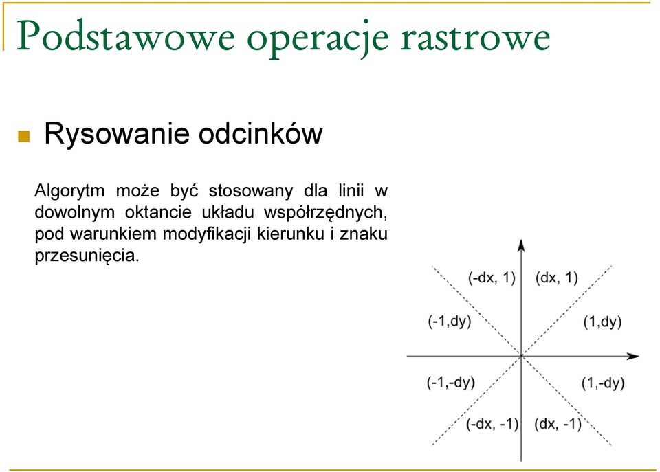 oktancie układu współrzędnych, pod