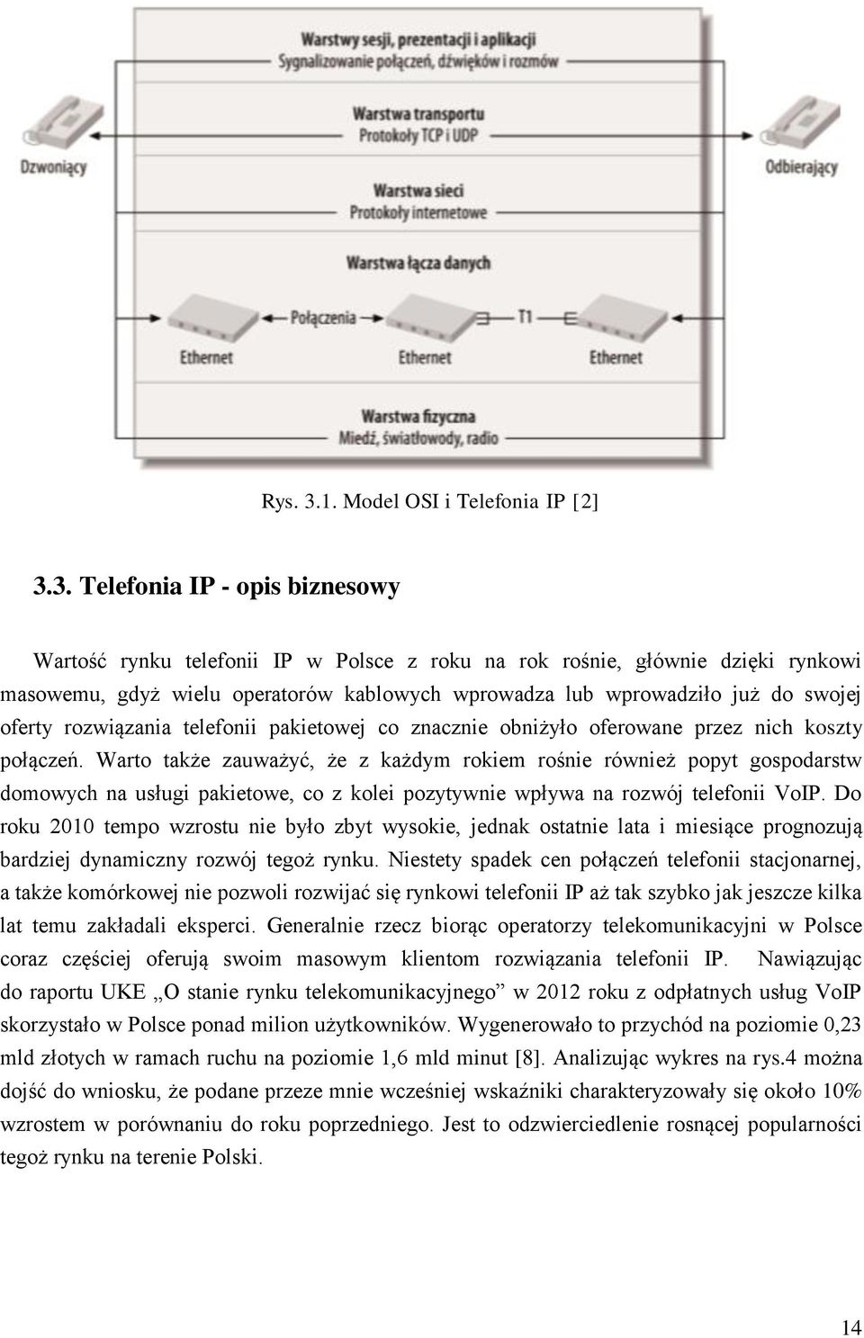 3. Telefonia IP - opis biznesowy Wartość rynku telefonii IP w Polsce z roku na rok rośnie, głównie dzięki rynkowi masowemu, gdyż wielu operatorów kablowych wprowadza lub wprowadziło już do swojej