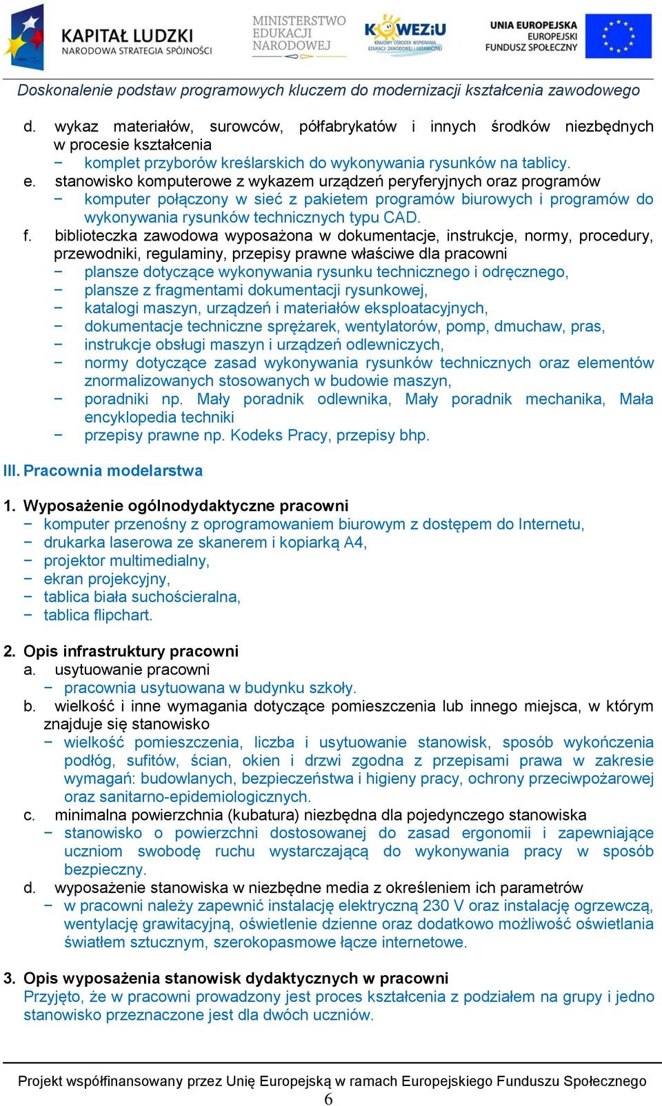 biblioteczka zawodowa wyposażona w dokumentacje, instrukcje, normy, procedury, przewodniki, regulaminy, przepisy prawne właściwe dla pracowni plansze dotyczące wykonywania rysunku technicznego i