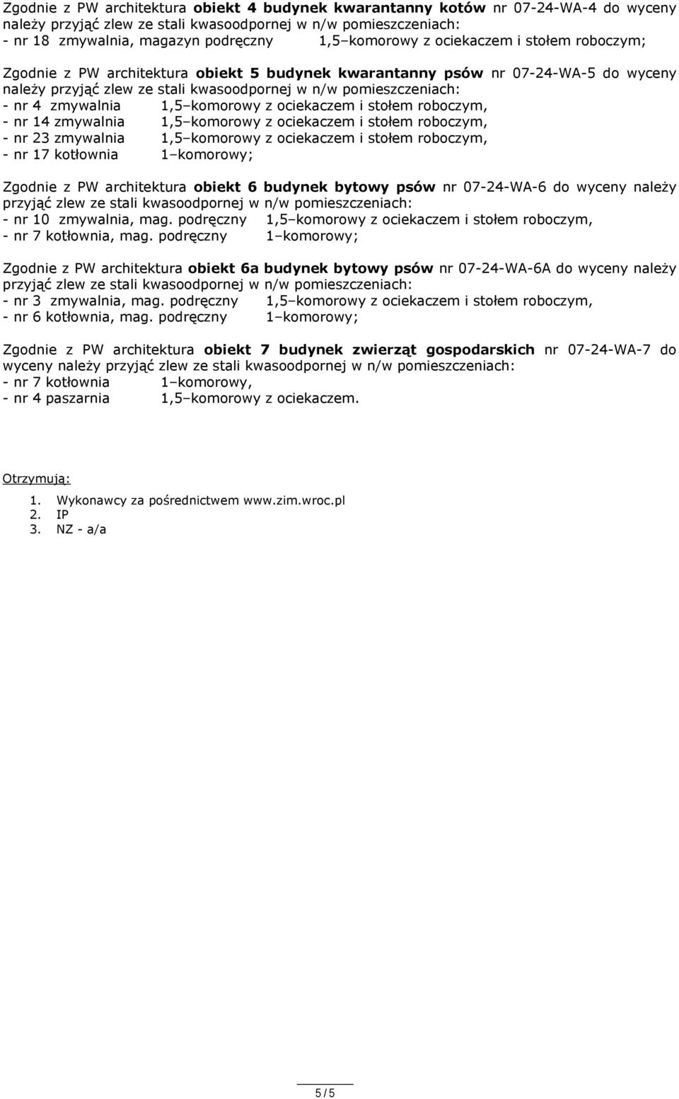 zmywalnia 1,5 komorowy z ociekaczem i stołem roboczym, - nr 14 zmywalnia 1,5 komorowy z ociekaczem i stołem roboczym, - nr 23 zmywalnia 1,5 komorowy z ociekaczem i stołem roboczym, - nr 17 kotłownia