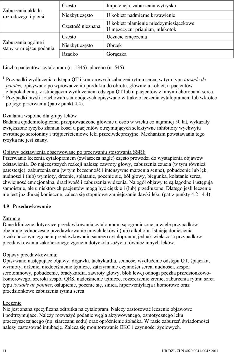 torsade de pointes, opisywano po wprowadzeniu produktu do obrotu, głównie u kobiet, u pacjentów z hipokaliemią, z istniejącym wydłużeniem odstępu QT lub u pacjentów z innymi chorobami serca.