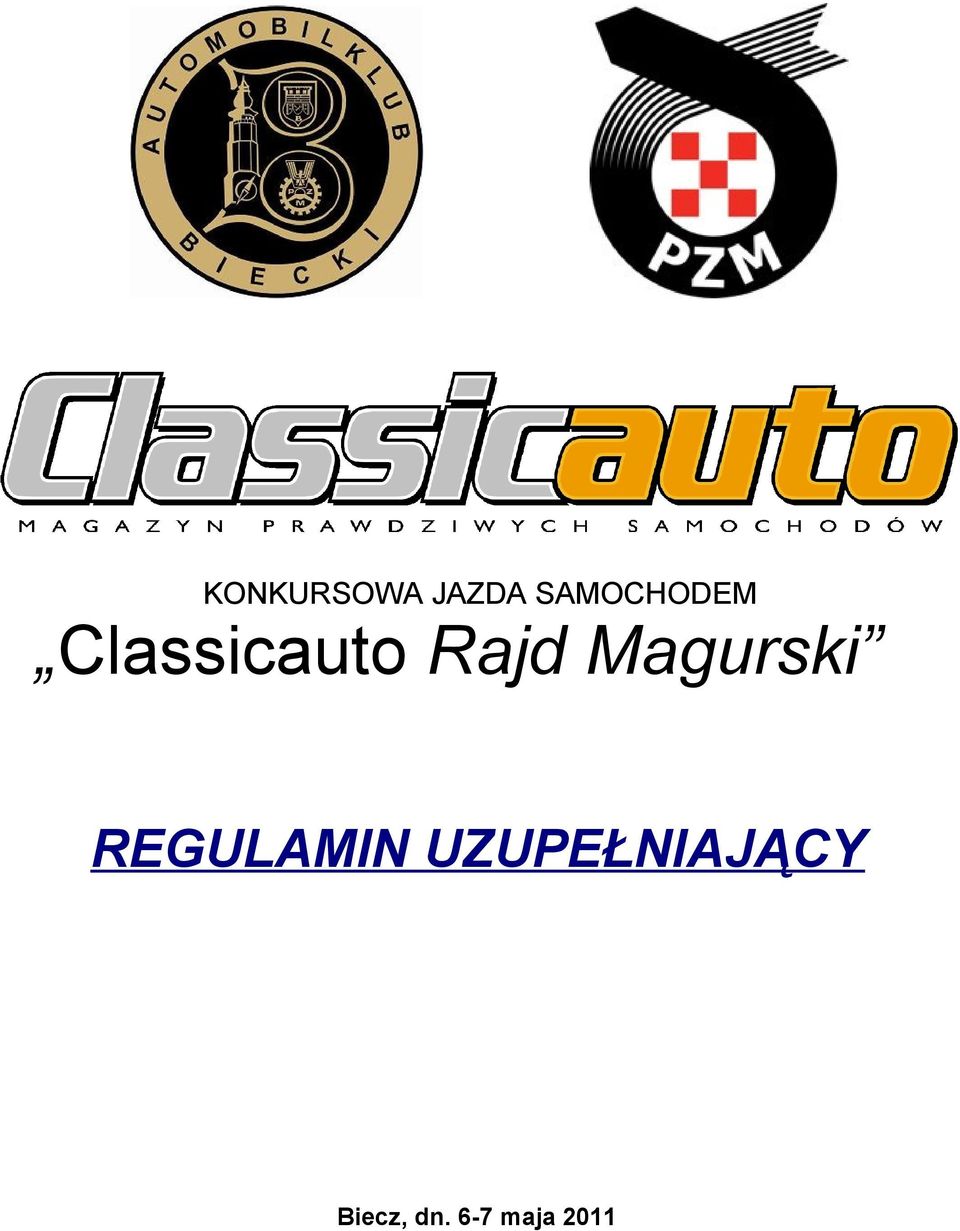 Rajd Magurski REGULAMIN