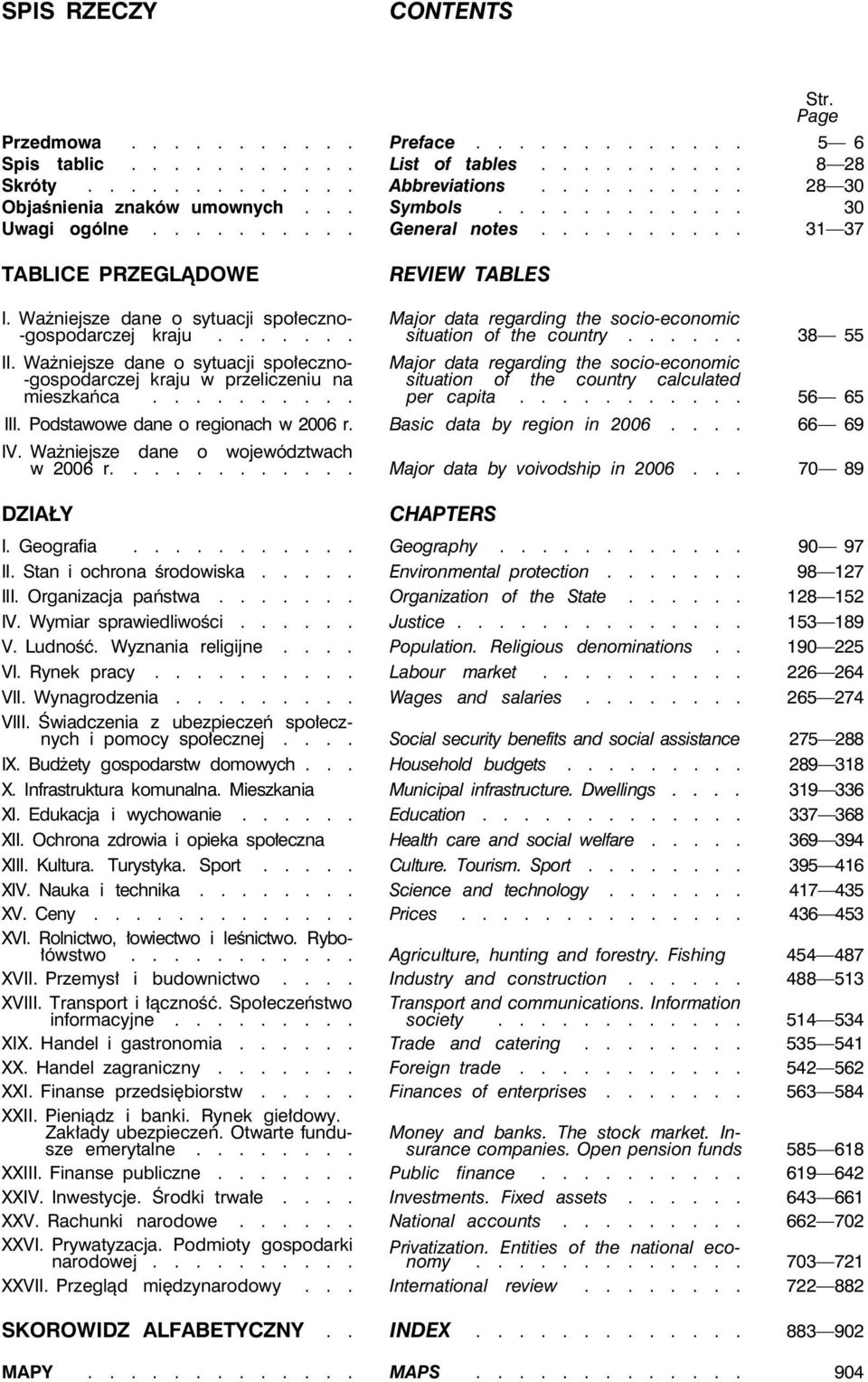 Ważniejsze dane o sytuacji społeczno- -gospodarczej kraju w przeliczeniu na mieszkańca.......... Major data regarding the socio-economic situation of the country.