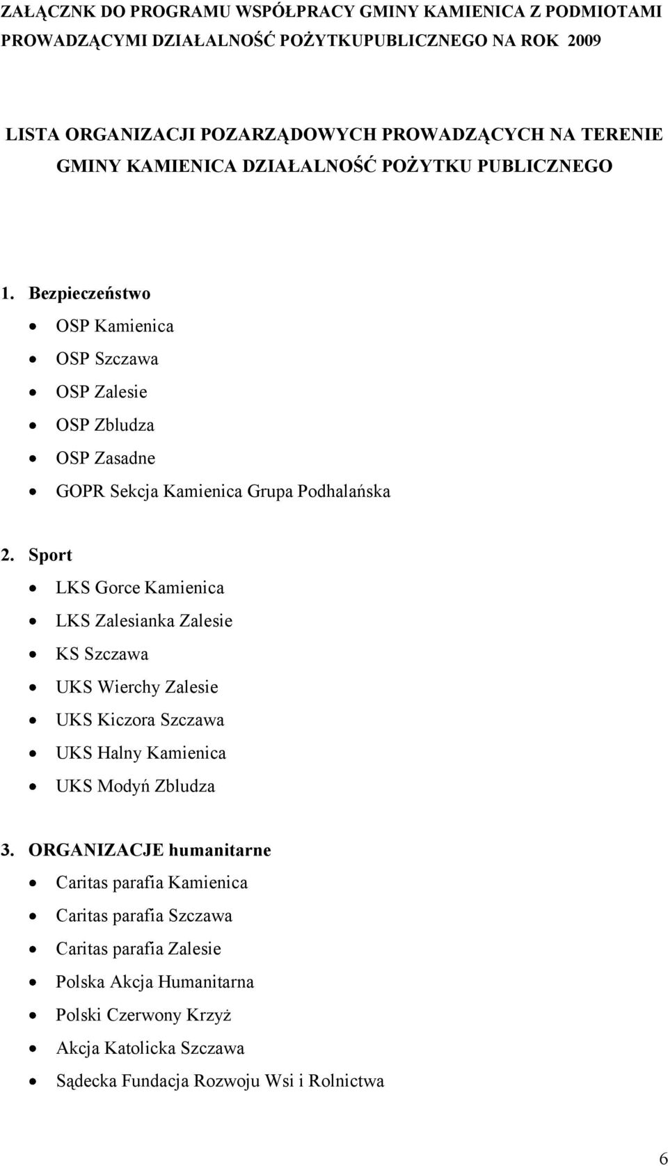 Sport LKS Gorce Kamienica LKS Zalesianka Zalesie KS Szczawa UKS Wierchy Zalesie UKS Kiczora Szczawa UKS Halny Kamienica UKS Modyń Zbludza 3.