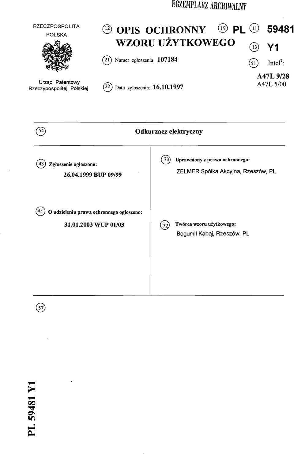 184 @ Data zgłoszenia: 16.10.