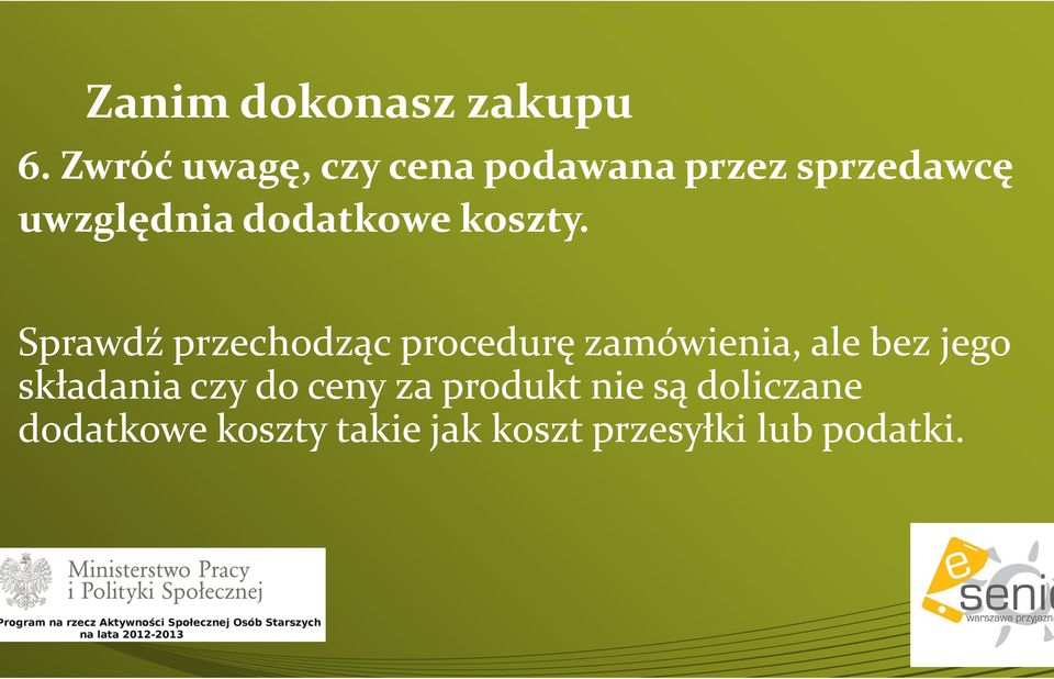 dodatkowe koszty.