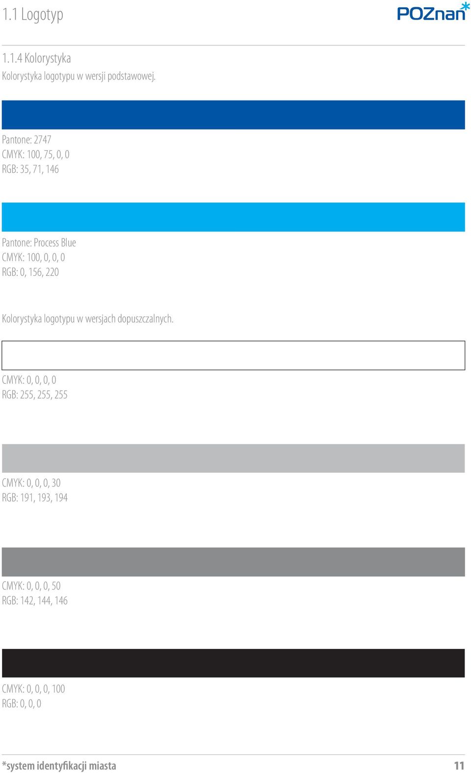 0 RGB: 0, 156, 220 Kolorystyka logotypu w wersjach dopuszczalnych.