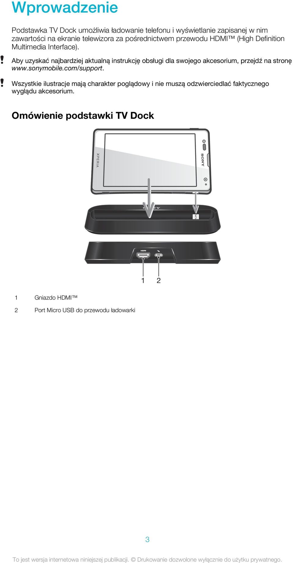 Aby uzyskać najbardziej aktualną instrukcję obsługi dla swojego akcesorium, przejdź na stronę www.sonymobile.com/support.