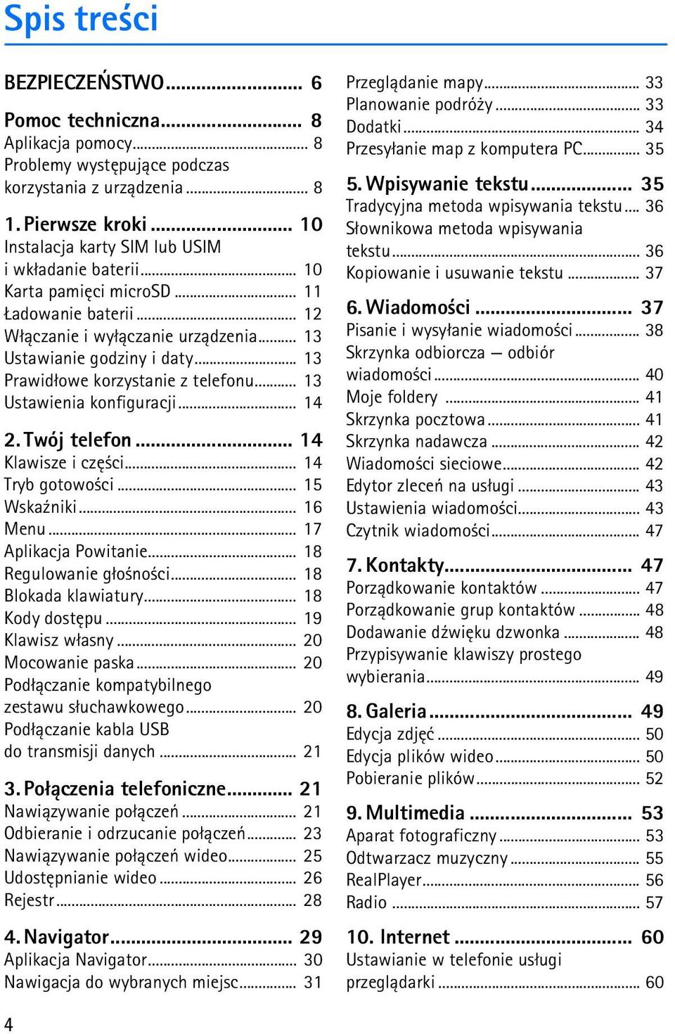 .. 13 Prawid³owe korzystanie z telefonu... 13 Ustawienia konfiguracji... 14 2. Twój telefon... 14 Klawisze i czê ci... 14 Tryb gotowo ci... 15 Wska¼niki... 16 Menu... 17 Aplikacja Powitanie.