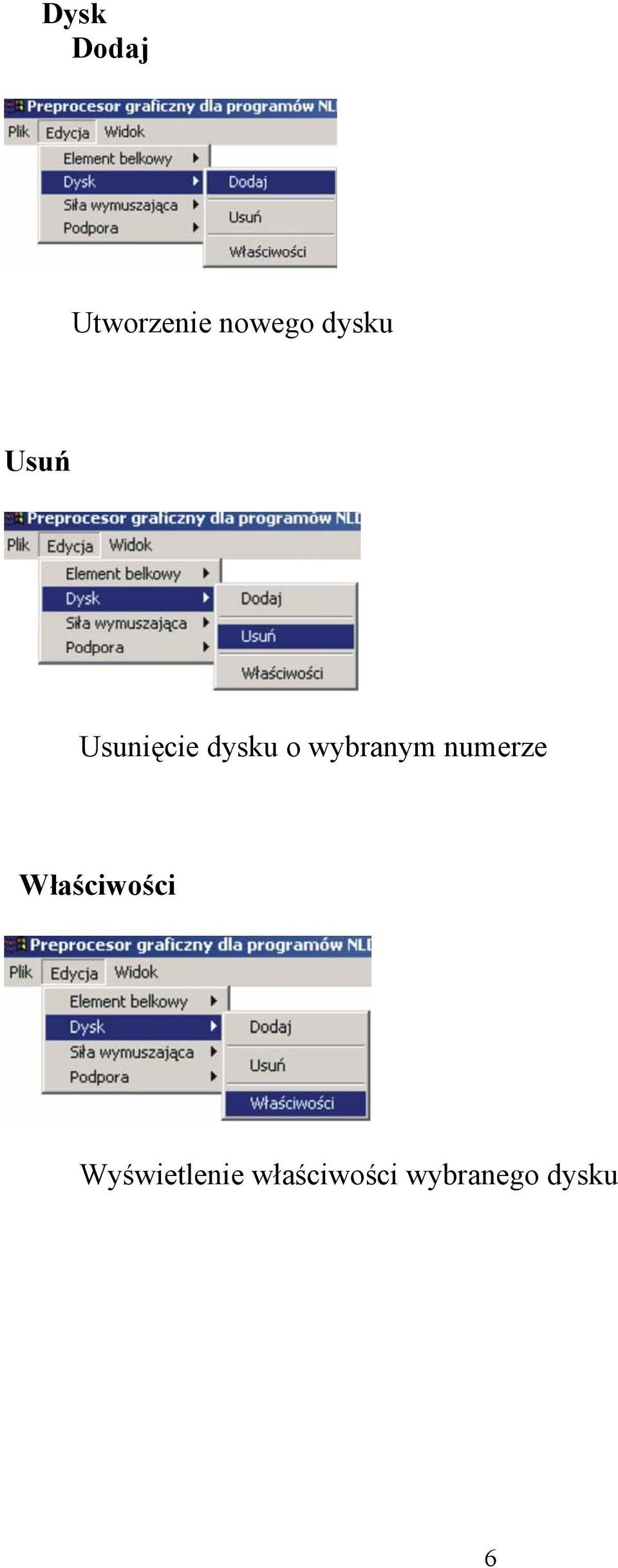 wybranym numerze Właściwości