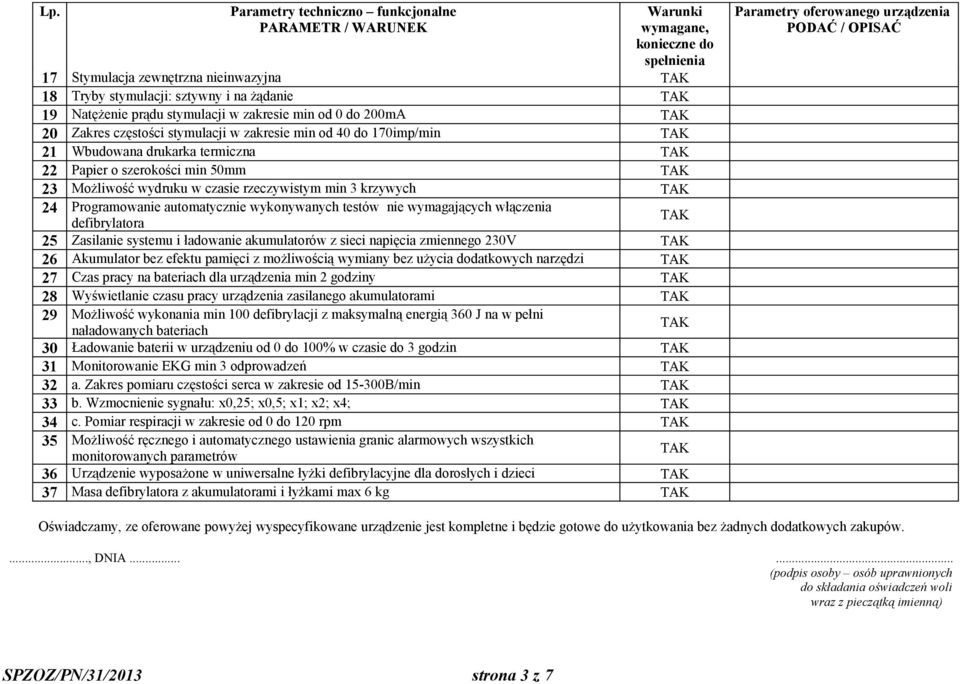 wymagających włączenia defibrylatora 25 Zasilanie systemu i ładowanie akumulatorów z sieci napięcia zmiennego 230V 26 Akumulator bez efektu pamięci z możliwością wymiany bez użycia dodatkowych