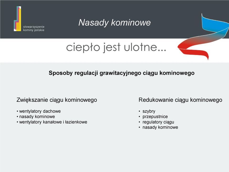 kominowe wentylatory kanałowe i łazienkowe Redukowanie