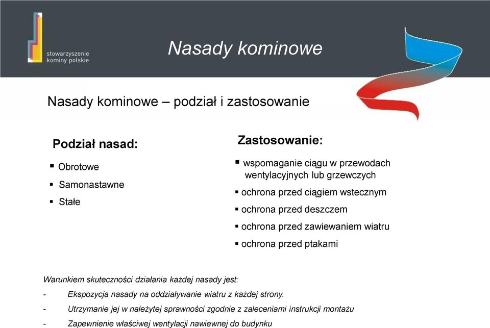 przed ptakami Warunkiem skuteczności działania każdej nasady jest: - Ekspozycja nasady na oddziaływanie wiatru z każdej strony.