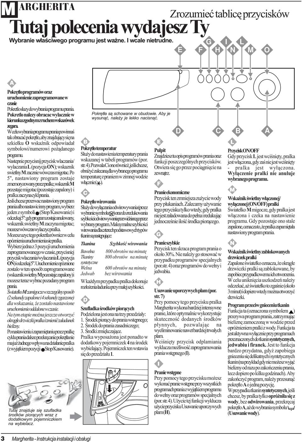 Pokretlo nalezy obracac wylacznie w kierunku zgodnym z ruchem wskazówek zegara.