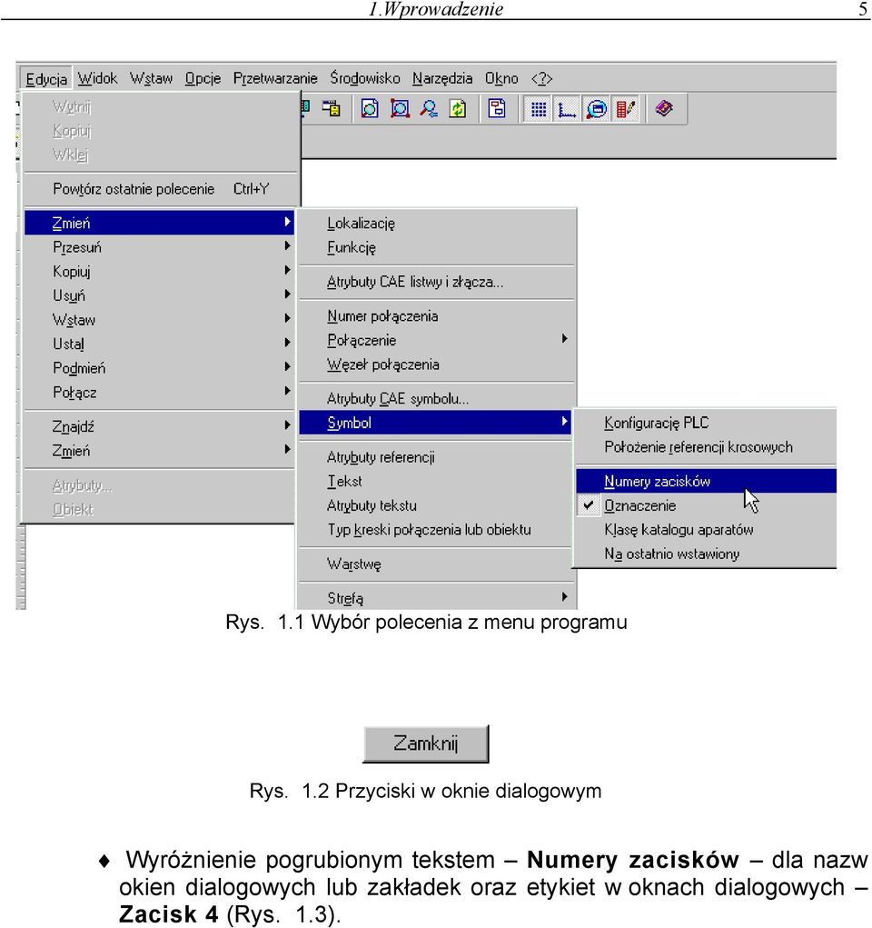 2 Przyciski w oknie dialogowym Wyróżnienie pogrubionym