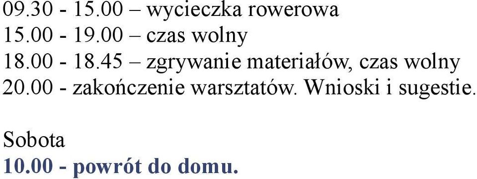 45 zgrywanie materiałów, czas wolny 20.