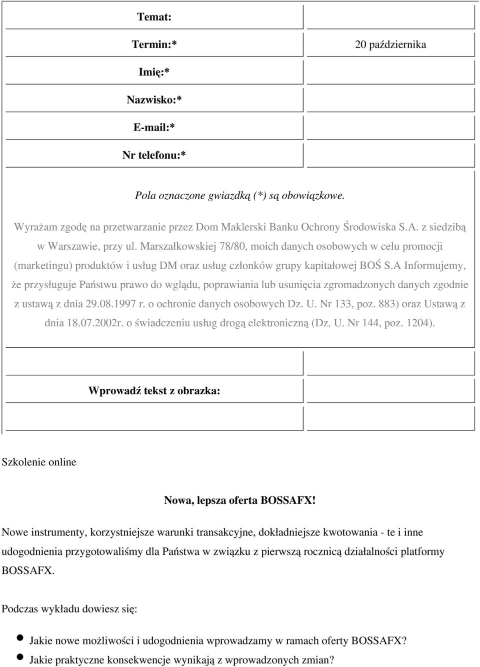 udogodnienia przygotowaliśmy dla Państwa w związku z pierwszą rocznicą działalności platformy