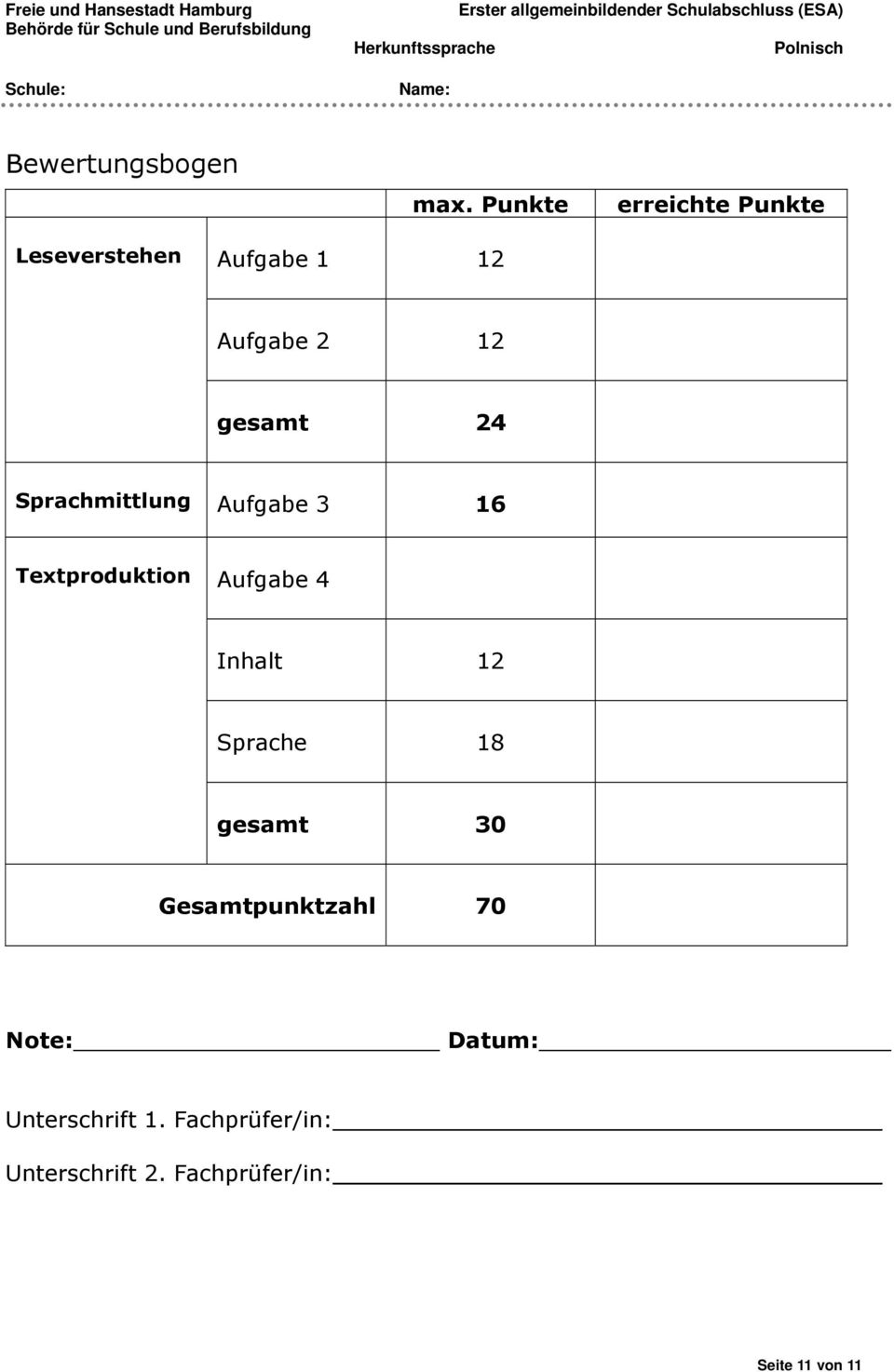 24 Sprachmittlung Aufgabe 3 16 Textproduktion Aufgabe 4 Inhalt 12