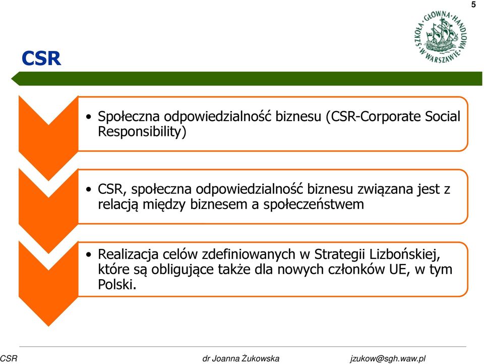 relacją między biznesem a społeczeństwem Realizacja celów zdefiniowanych