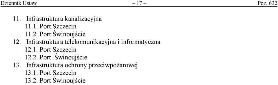 Infrastruktura telekomunikacyjna i informatyczna 12.1. Port Szczecin 12.