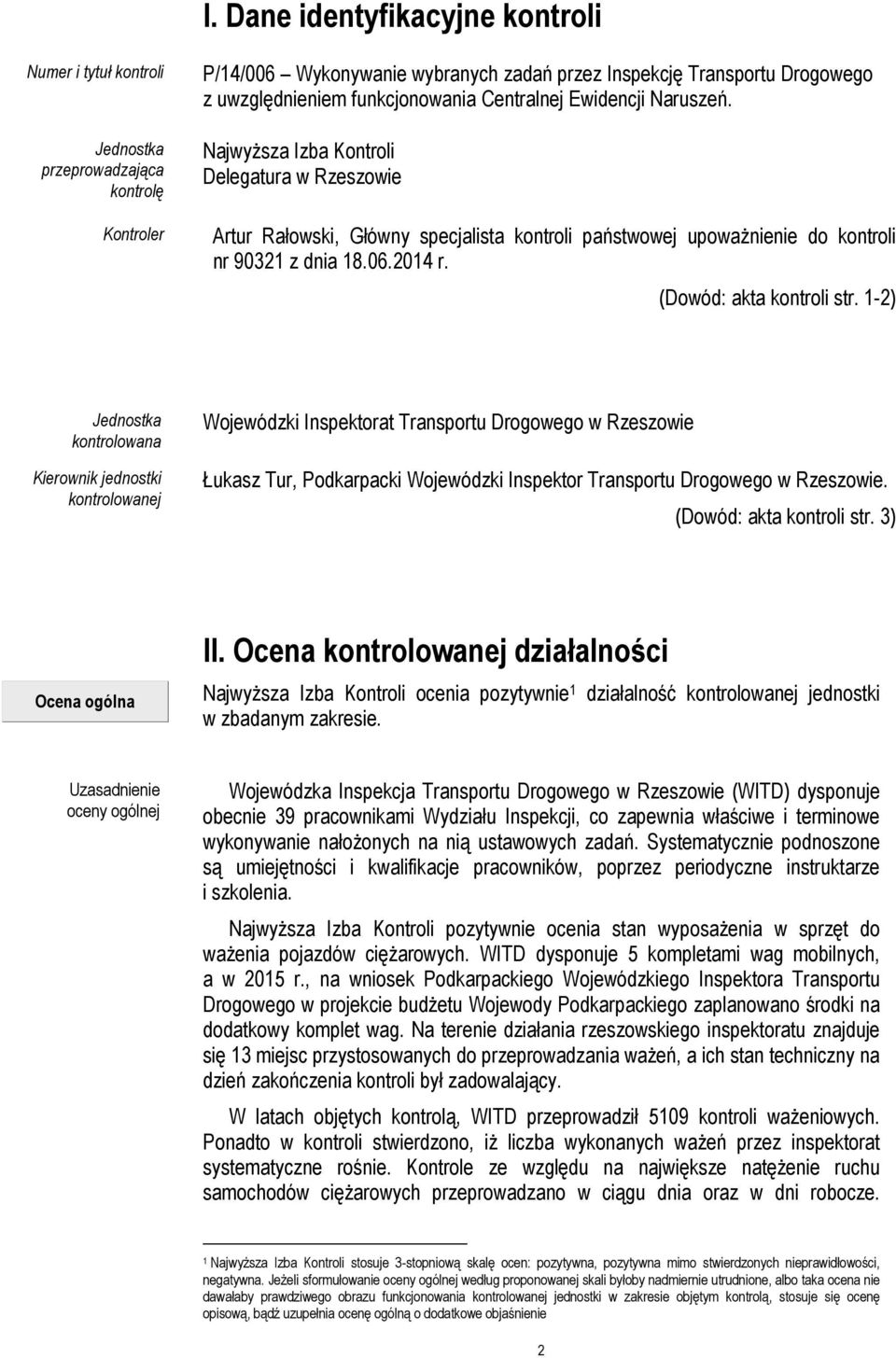 2014 r. (Dowód: akta kontroli str.