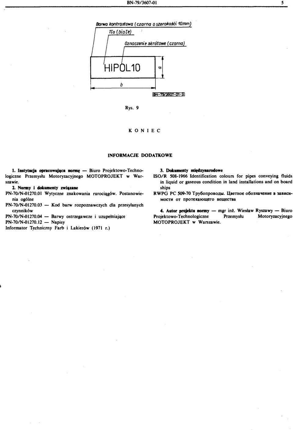 1 Napisy Informator T.echnic1l1y Far i Lakierów (1971 r.).