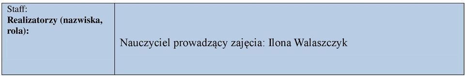 Nauczyciel prwadzący