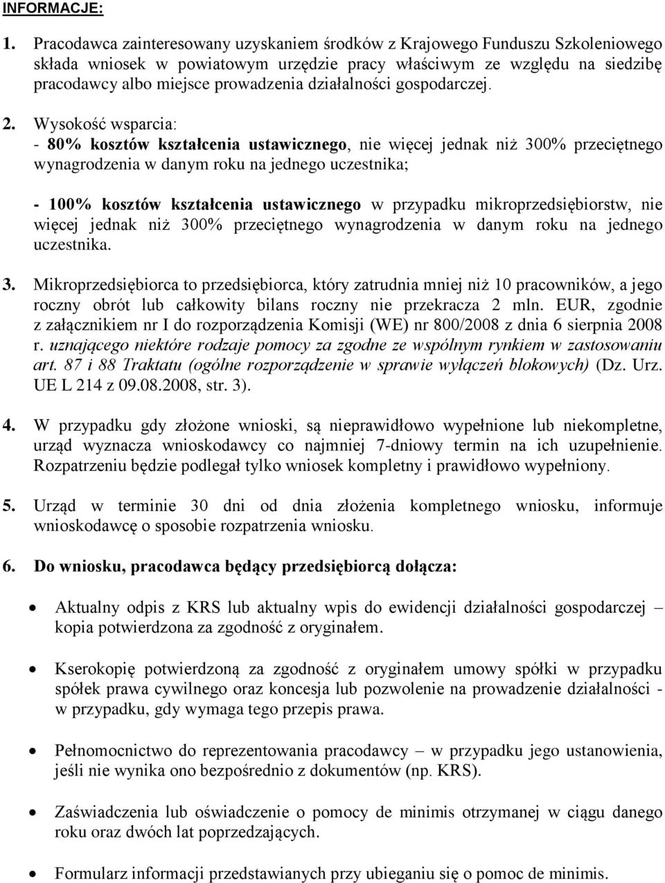 działalności gospodarczej. 2.