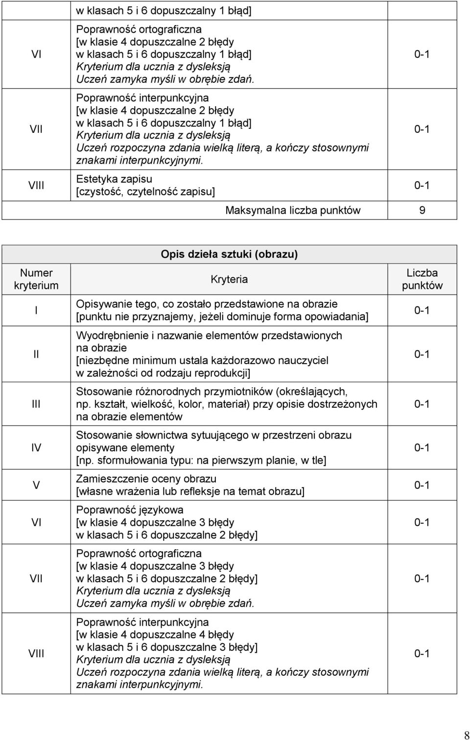 nauczyciel w zależności od rodzaju reprodukcji] Stosowanie różnorodnych przymiotników (określających, np.