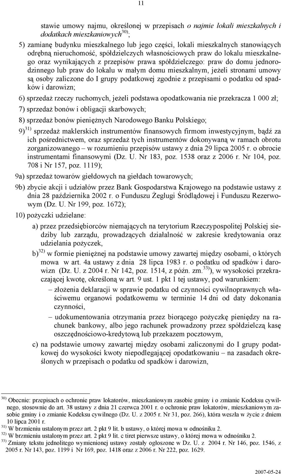 jeżeli stronami umowy są osoby zaliczone do I grupy podatkowej zgodnie z przepisami o podatku od spadków i darowizn; 6) sprzedaż rzeczy ruchomych, jeżeli podstawa opodatkowania nie przekracza 1 000