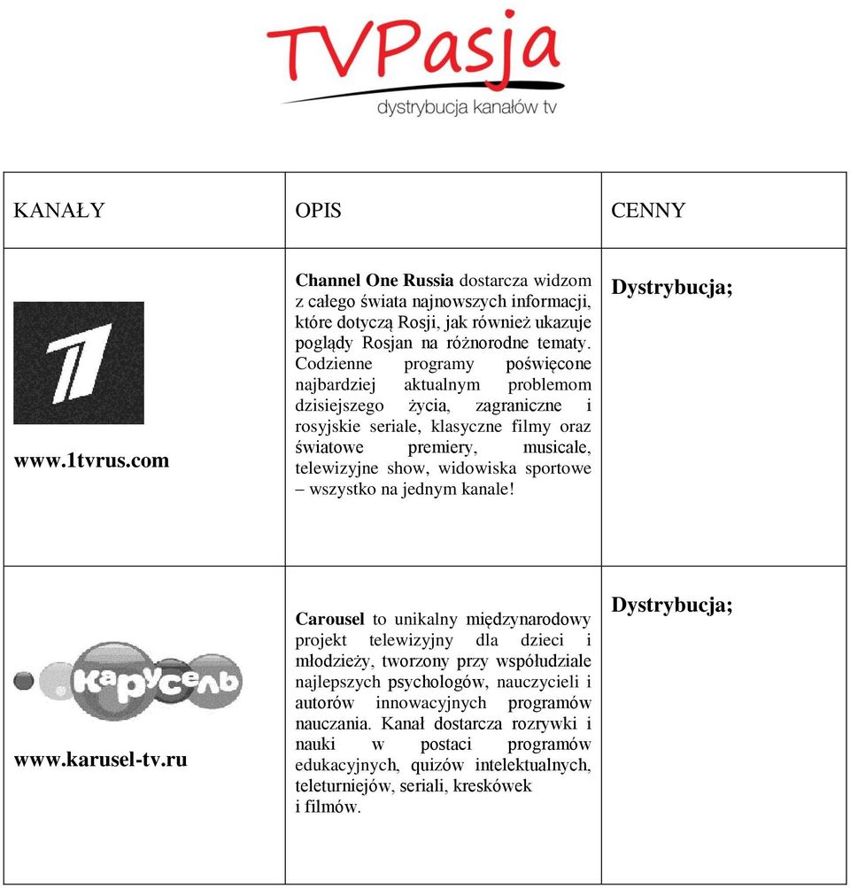 widowiska sportowe wszystko na jednym kanale! www.karusel-tv.