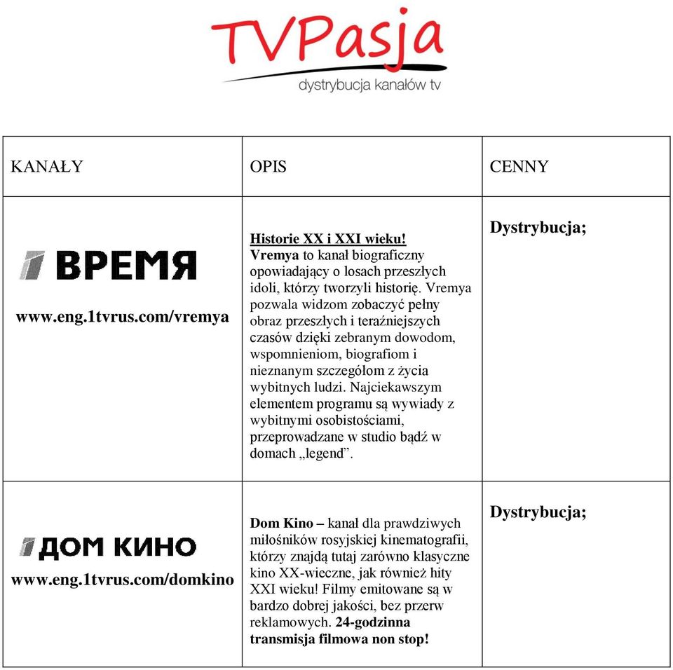 Najciekawszym elementem programu są wywiady z wybitnymi osobistościami, przeprowadzane w studio bądź w domach legend. www.eng.1tvrus.