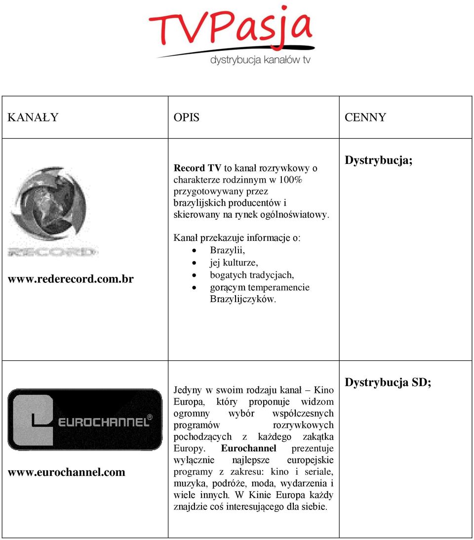 com Jedyny w swoim rodzaju kanał Kino Europa, który proponuje widzom ogromny wybór współczesnych programów rozrywkowych pochodzących z każdego zakątka Europy.