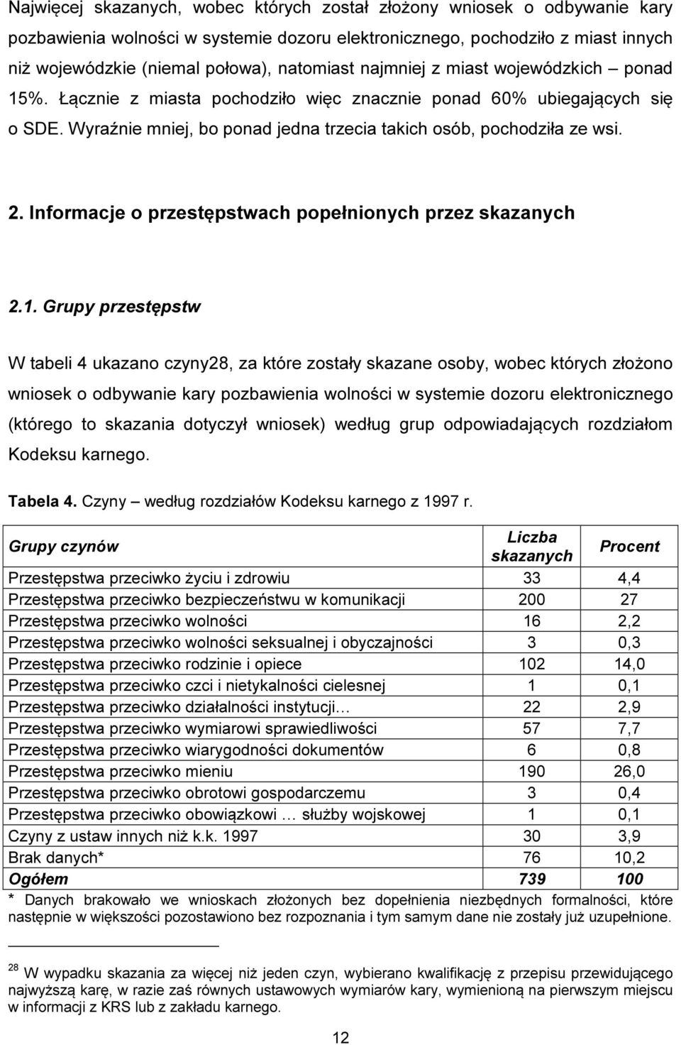 Informacje o przestępstwach popełnionych przez skazanych 2.1.