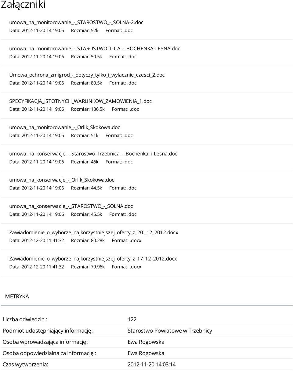 doc Data: 2012-11-20 14:19:06 Rozmiar: 186.5k Format:.doc umowa_na_monitorowanie_-_orlik_skokowa.doc Data: 2012-11-20 14:19:06 Rozmiar: 51k Format:.