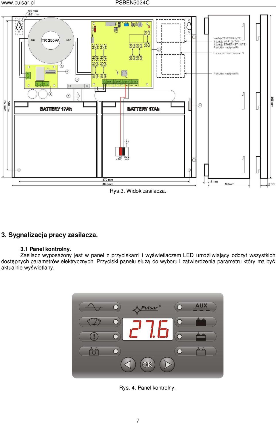 odczyt wszystkich dostępnych parametrów elektrycznych.