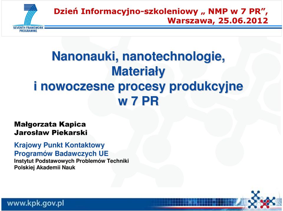 produkcyjne w 7 PR Małgorzata Kapica Jarosław Piekarski Krajowy Punkt