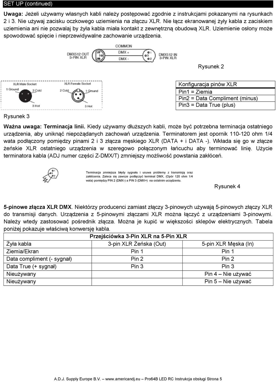 Uziemienie osłony może spowodować spięcie i nieprzewidywalne zachowanie urządzenia.