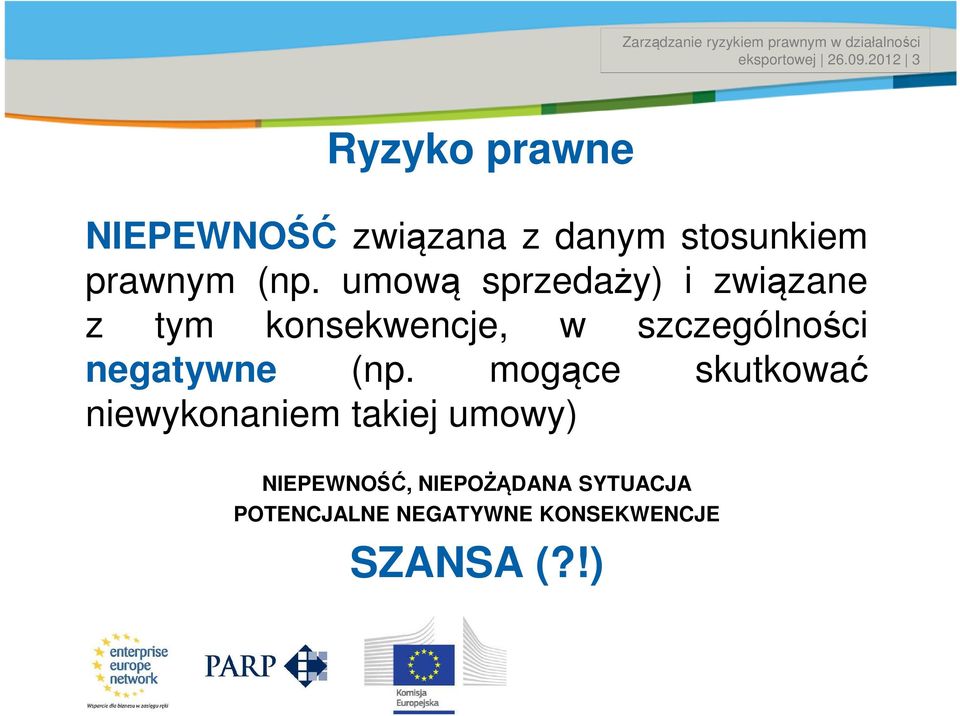 umową sprzedaży) i związane z tym konsekwencje, w szczególności negatywne (np.