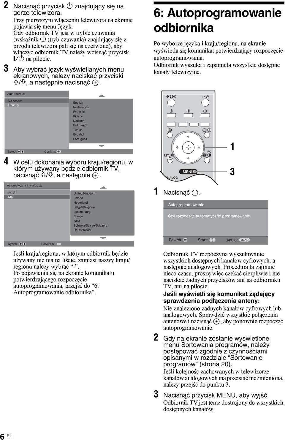 3 Aby wybrać język wyświetlanych menu ekranowych, należy naciskać przyciski F/f, a następnie nacisnąć.