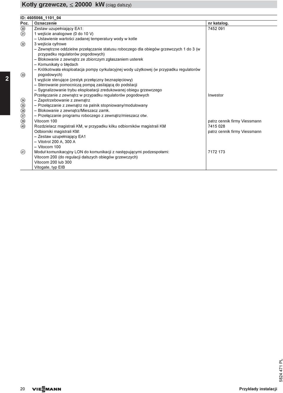 grzewczych do (w przypadku regulatorów pogodowych) Blokowane z zewnątrz ze zborczym zgłaszanem usterek Komunkaty o błędach Krótkotrwała eksploatacja pompy cyrkulacyjnej wody użytkowej (w przypadku