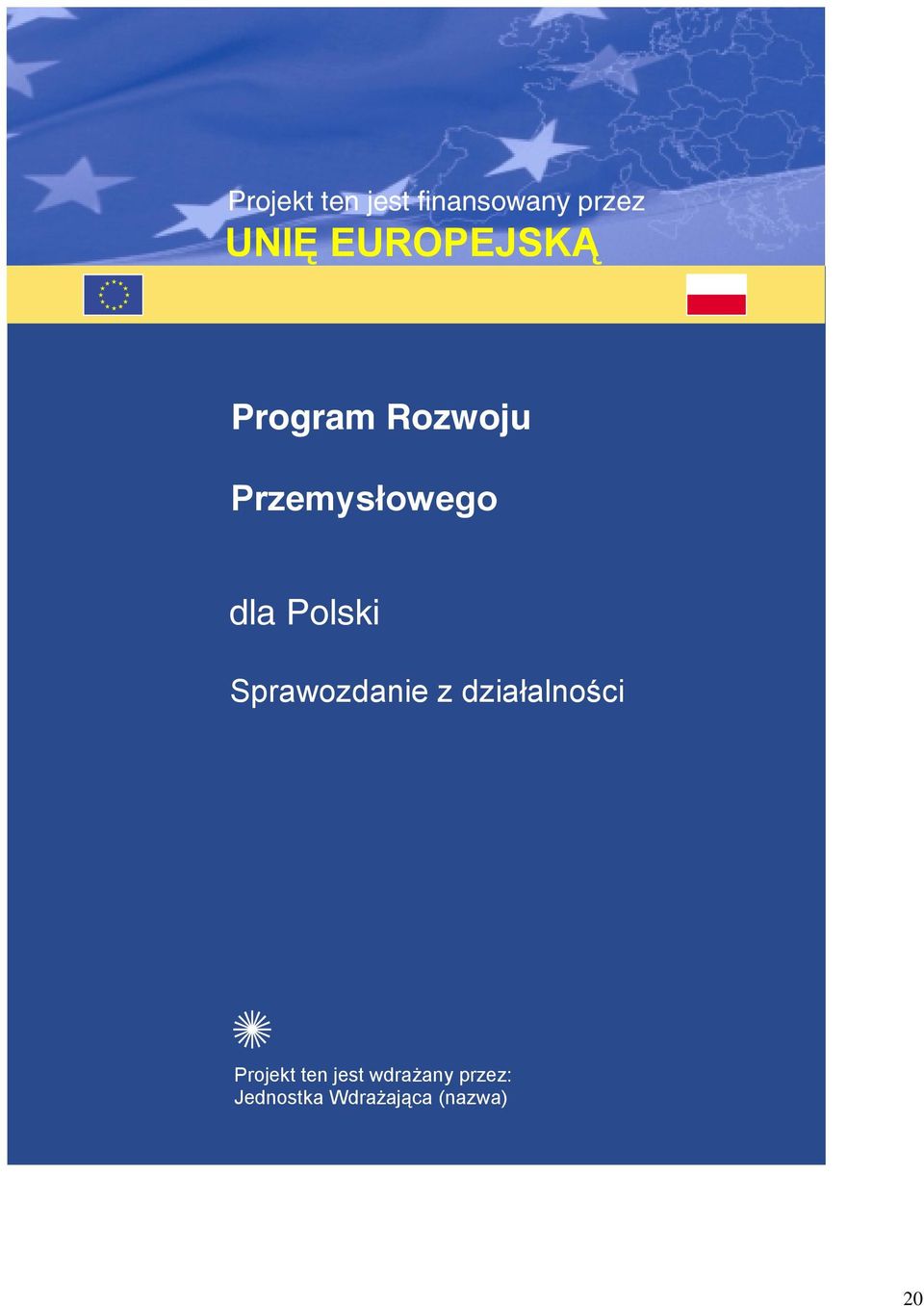 Polski Sprawozdanie z działalności Projekt