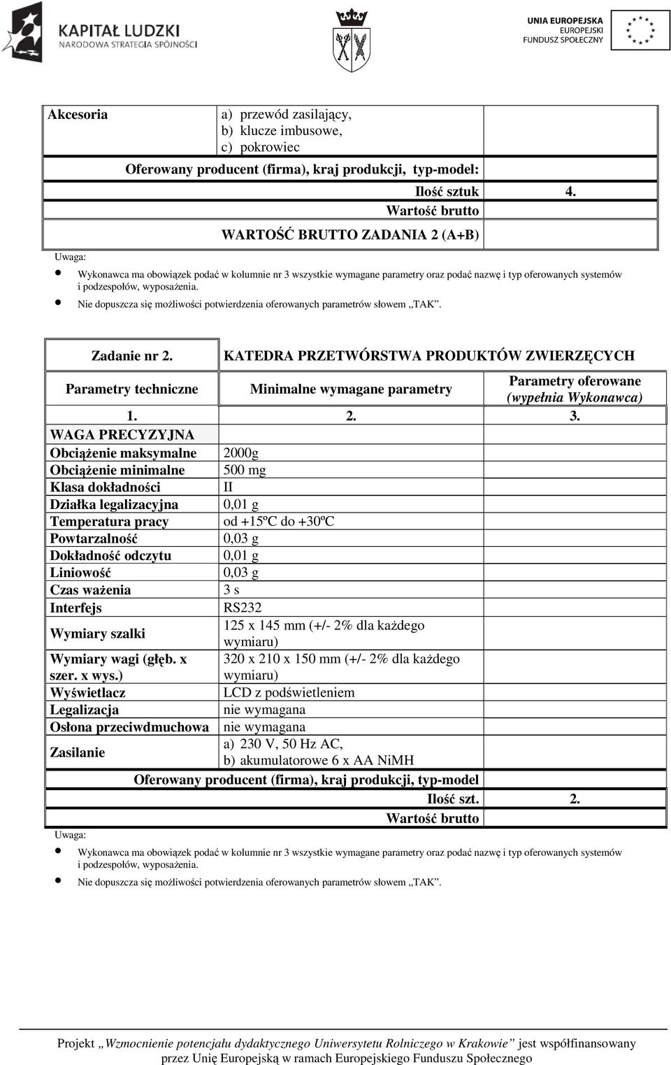 Powtarzalność 0,03 g Dokładność odczytu 0,01 g Liniowość 0,03 g Czas ważenia 3 s Interfejs RS232 Wymiary szalki 125 x 145 mm (+/- 2% dla każdego Wymiary wagi (głęb.