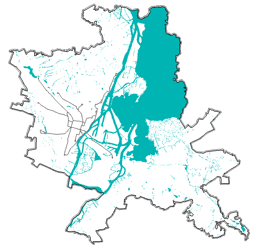 Źródło: Mapa akustyczna miasta Szczecin 2014 Rysunek 6: Schemat sieci tramwajowej w Szczecinie (stan na rok 2014).